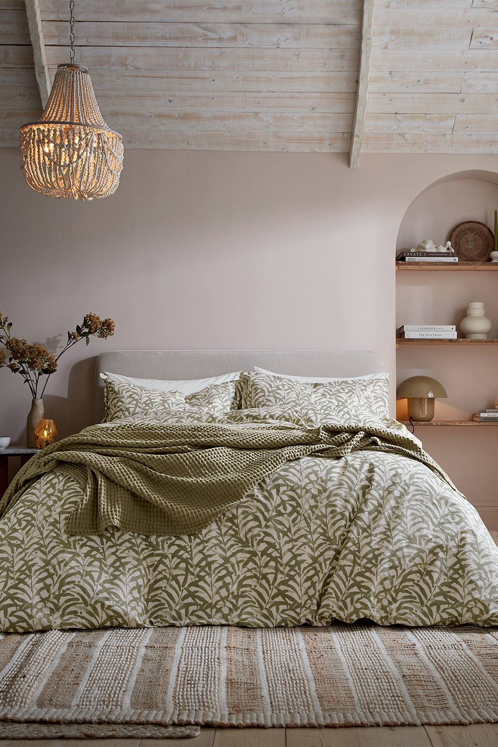 Abigail Ahern x Murmur 'Cleo' Cotton Duvet Cover Set in Green