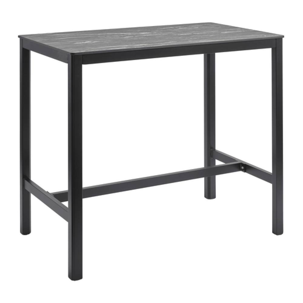 netfurniture Richmond Marble Poseur Table Black with Paris Table Base - 119 X 69cm
