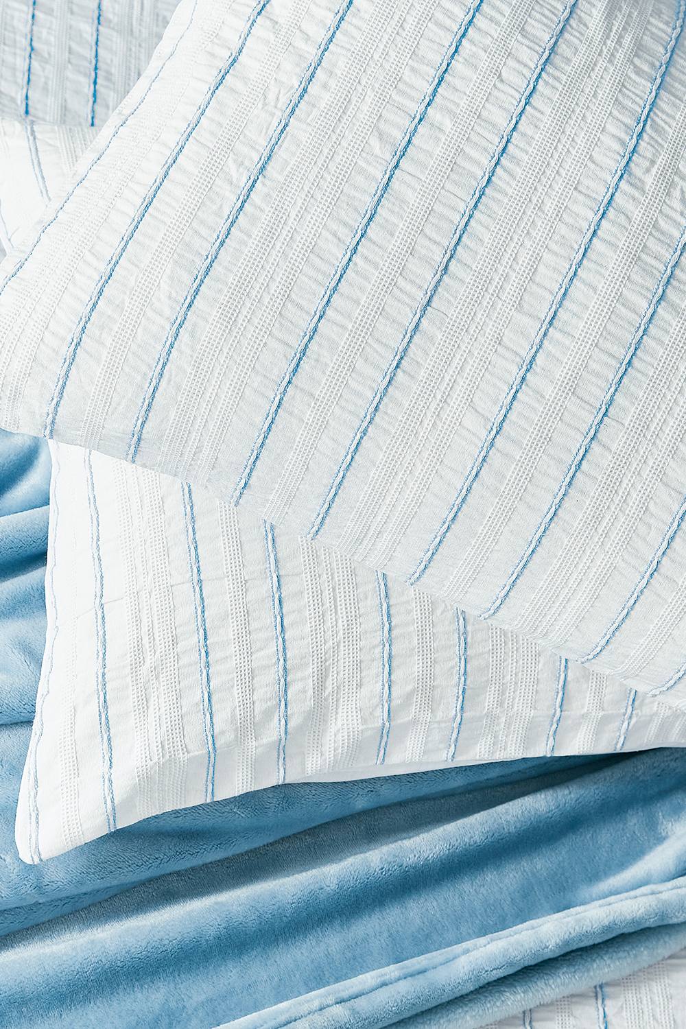 Helena Springfield 'Waffle Stripe' Duvet Cover Set in Light Blue 5
