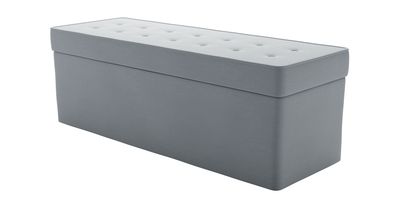 Buttons Storage Bench in Sealion Smart Cotton - sofa.com