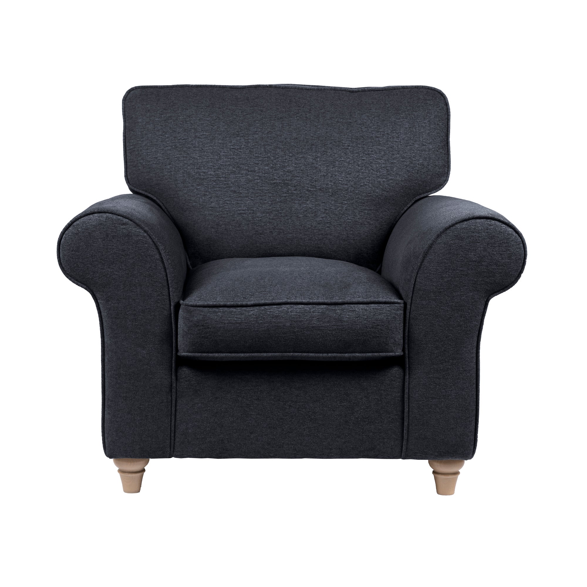 Rosa Fabric Armchair Navy Blue