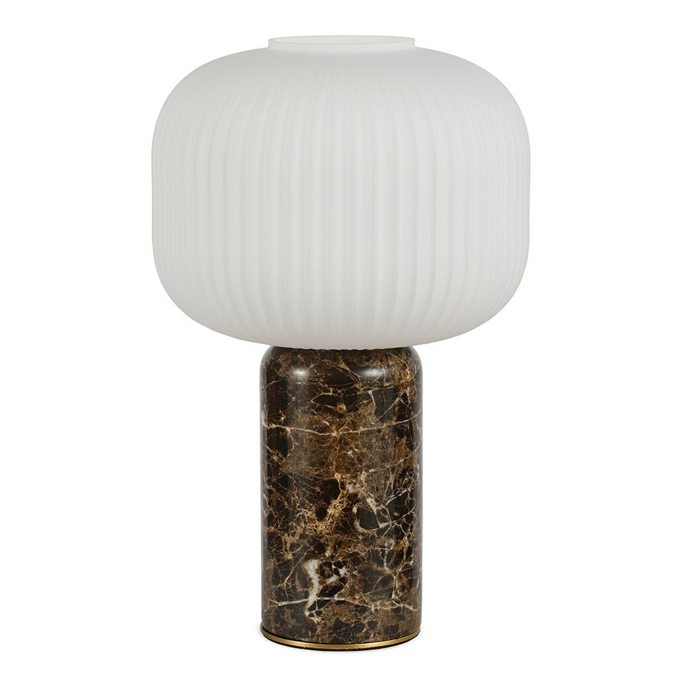 Heal's Opal Lantern Table Lamp Cocoa Marble 2