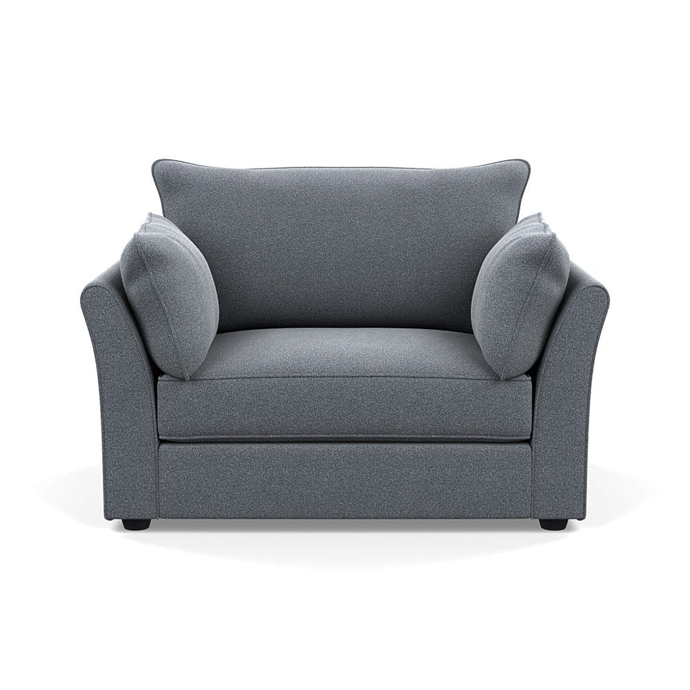 Heal's Tailor Loveseat Boucle Steel Black Beech Feet