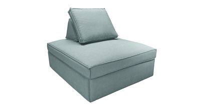 Harry Large Pouffe with bolster cushion in Holkham Norfolk Cotton - sofa.com