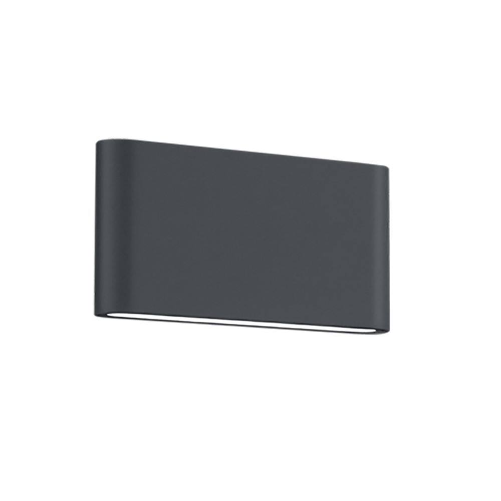 Netlighting Thames Ii Outdoor Up Down Wall Lamp Anthracite 17cm IP54 in Black