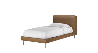 Lucy Single Bed in Spiced Honey Soft Leather - sofa.com