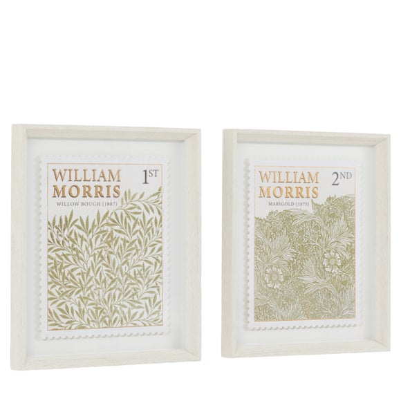 Cedar and Sage Set of 2 William Morris Postage Stamp Green Framed Prints 6