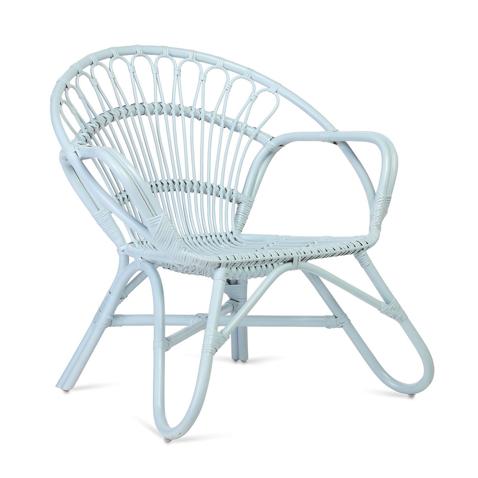 Nordic Cane Chair in Blue