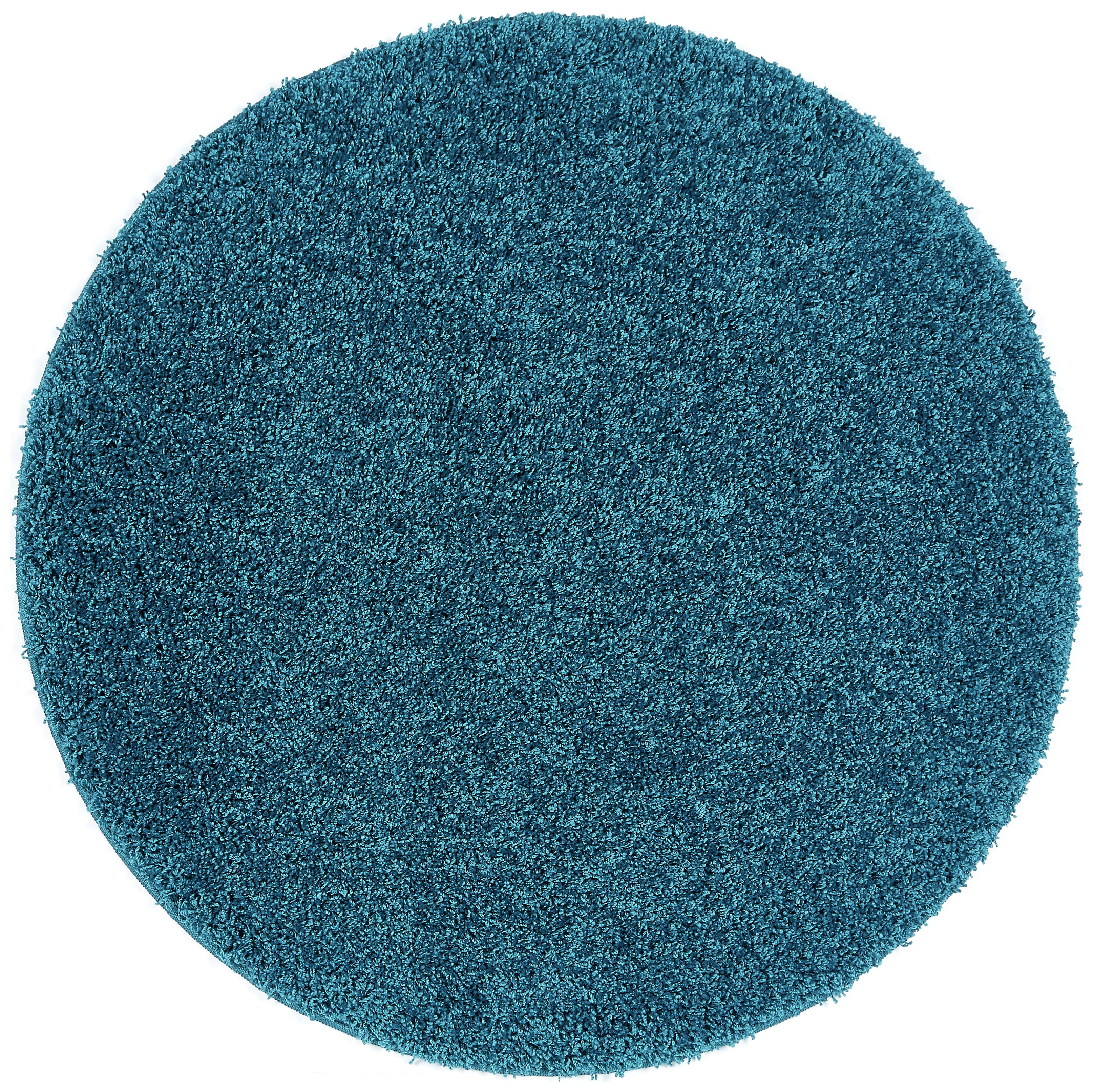 Buddy Plain Circle Cut Pile Rug - 100x100cm - Teal
