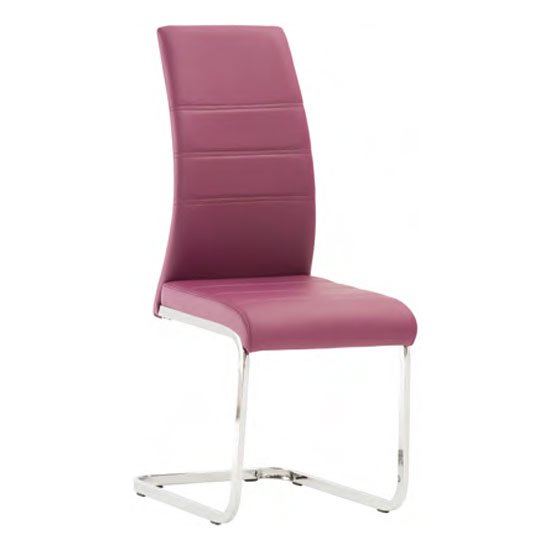 Soho Faux Leather Dining Chair In Purple