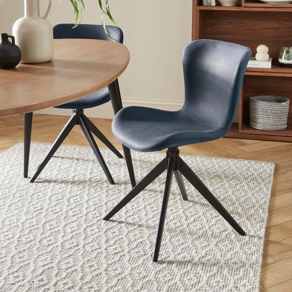 Lennie Set of 2 Dining Chairs, Faux Leather