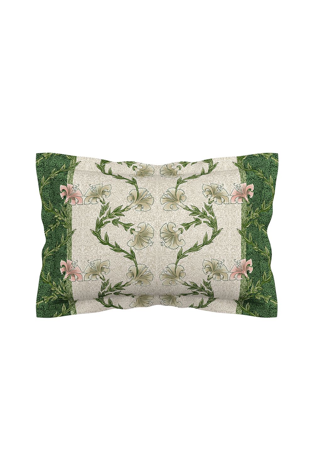 Morris & Co 'Scrolling Carnation' Cotton Duvet Cover Set in Green 3