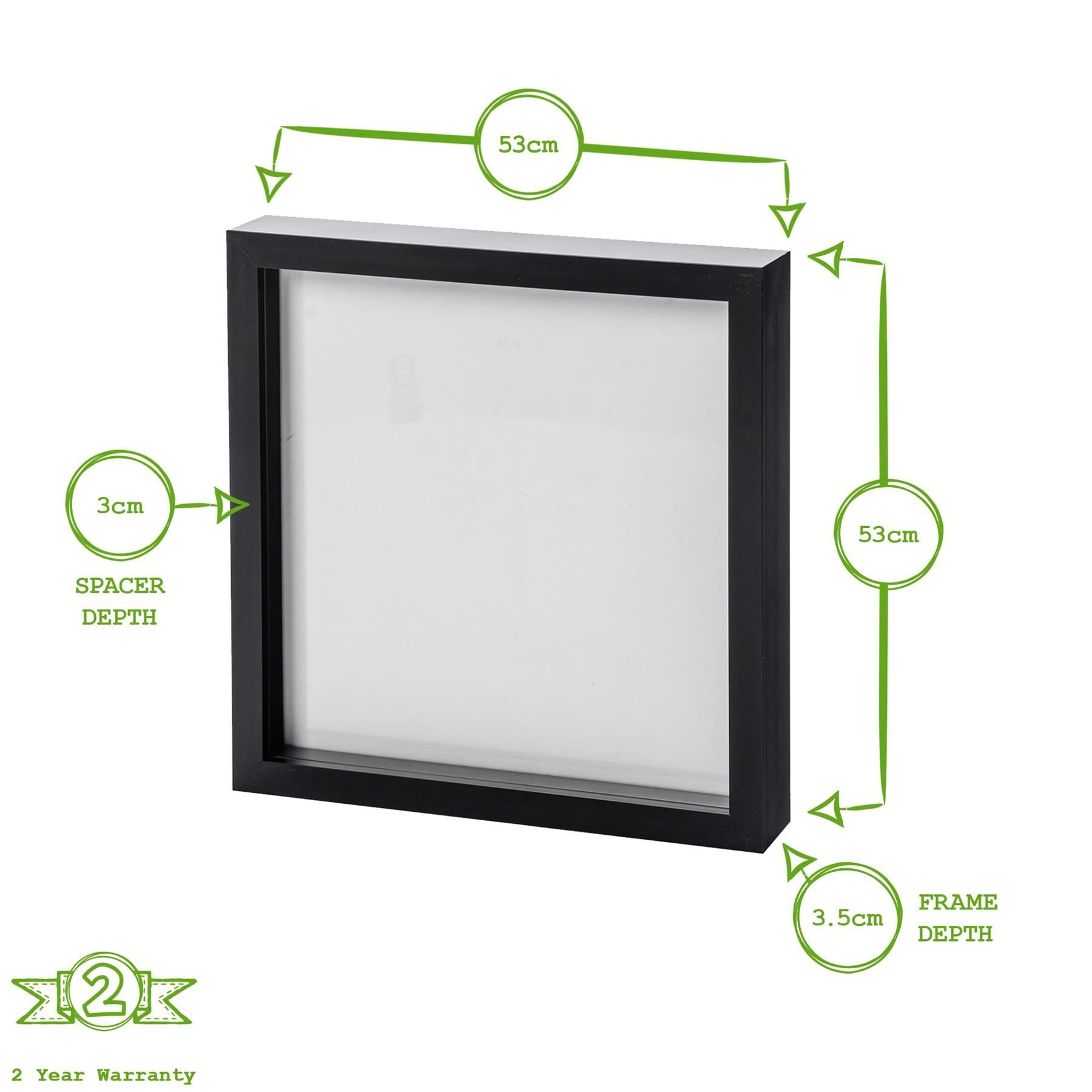 Nicola Spring 3D Box Photo Frames - 20 x 20" - Pack of 5 in White 4