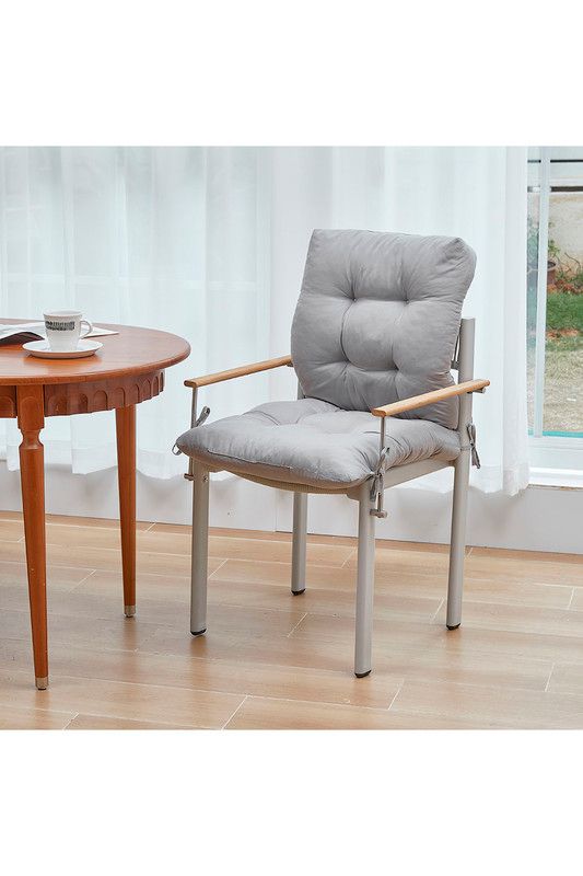 Garden Sanctuary 50x110cm Garden Cushion Rattan Chair Pad in Light Grey
