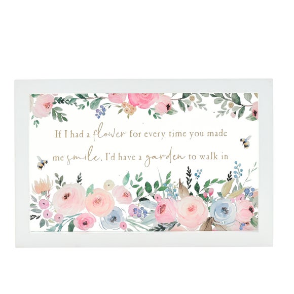 The Cottage Garden Framed Flower Plaque