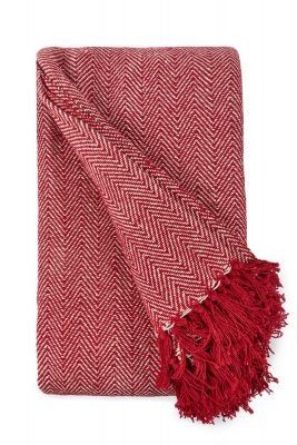New Edge Blinds Hartley Collection Cotton Throw in Red