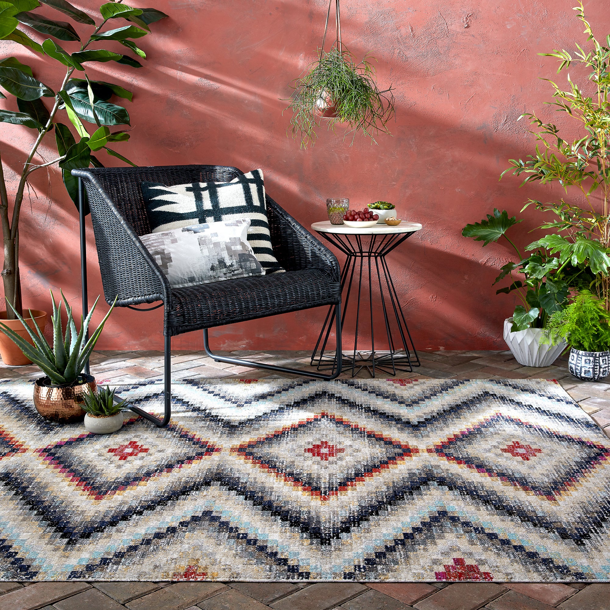 Frances Indoor Outdoor Rug MultiColoured