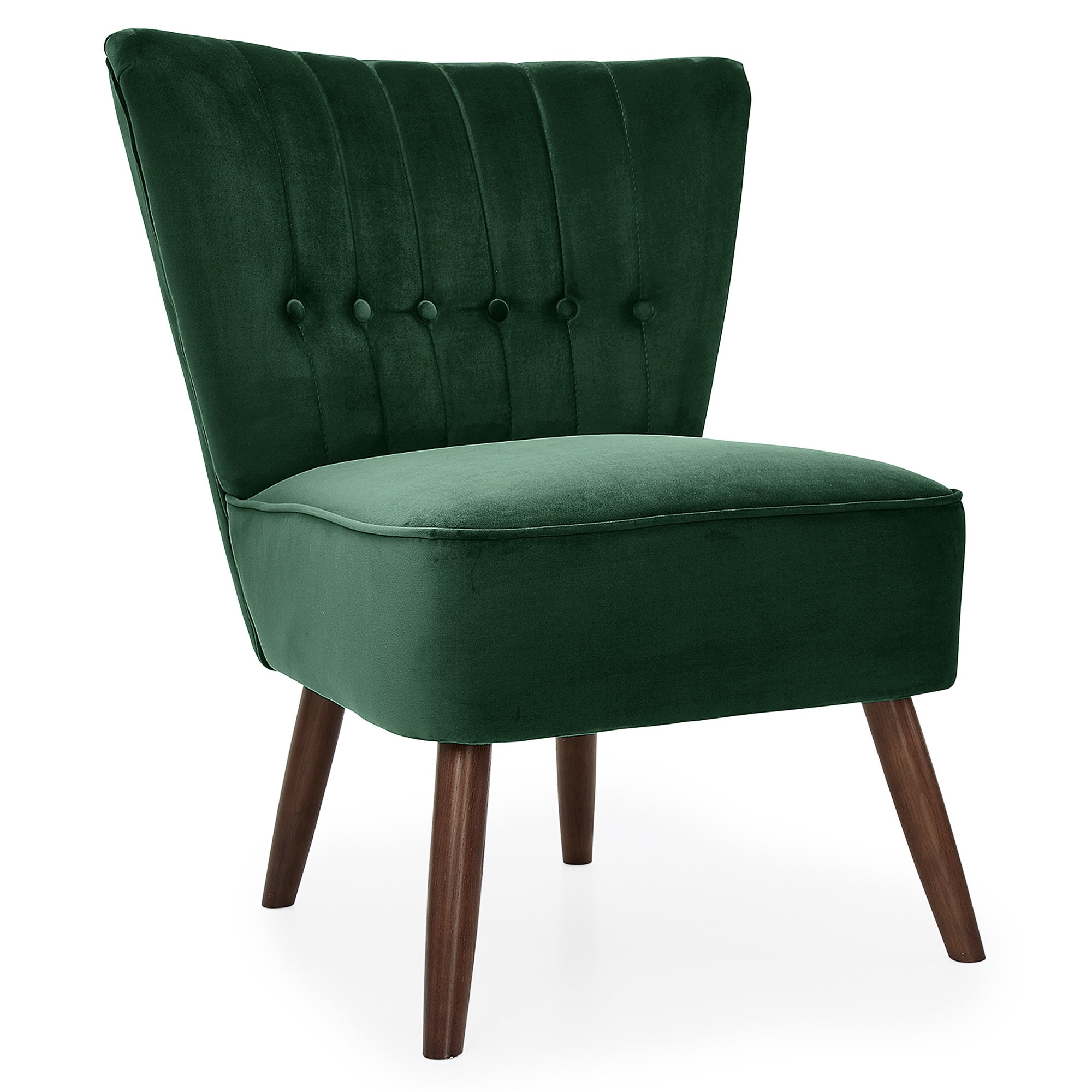 Isla Velvet Cocktail Chair - Emerald Green
