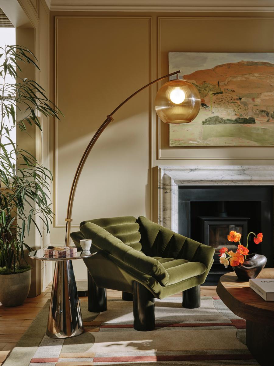 Orson Armchair, Velvet, Olive