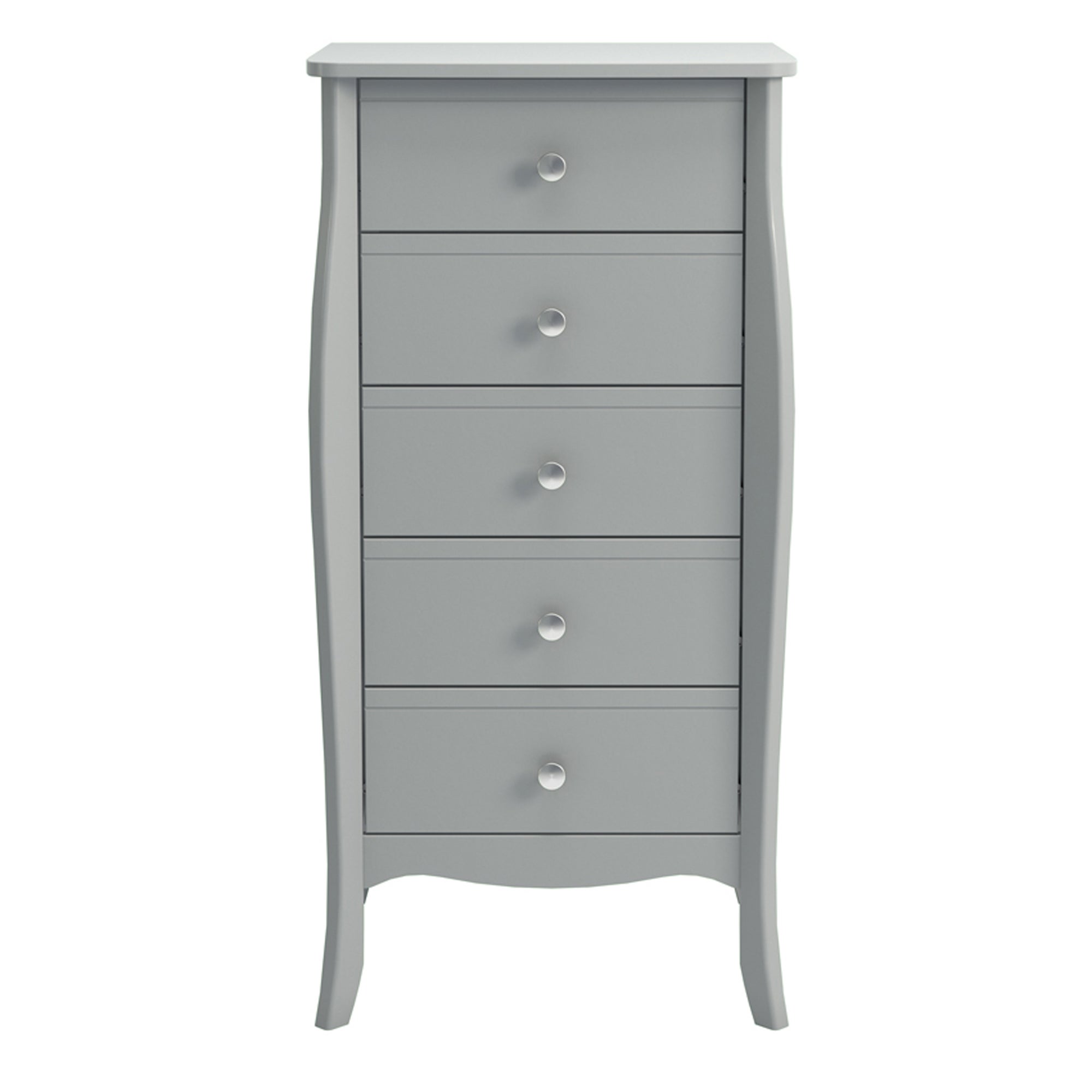 Baroque Grey 5 Drawer Chest Grey