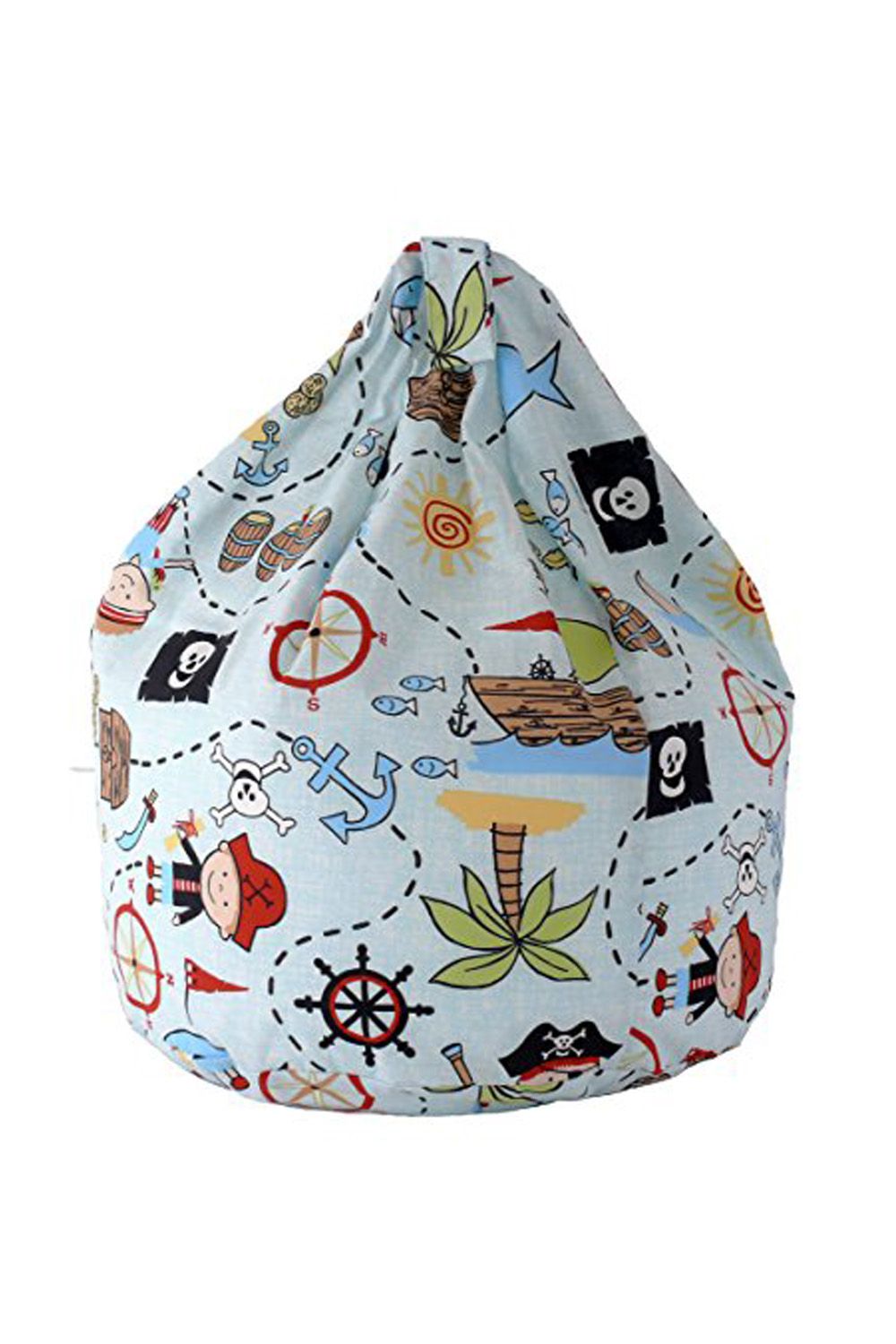 Bean Lazy Cotton Blue Pirate Island Bean Bag Child Size in Light Blue