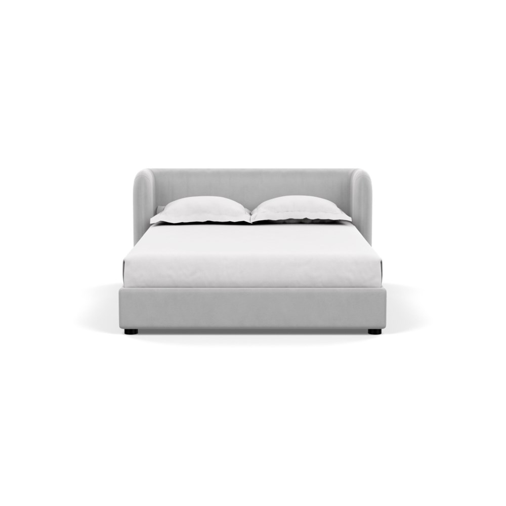 Heal's Group Bed Double Velvet Platinum