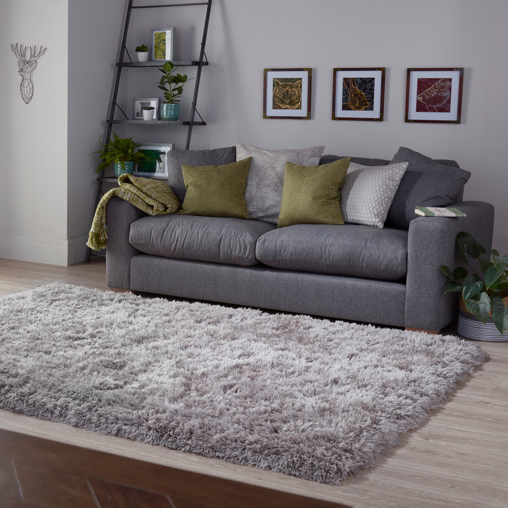 Polar Shaggy Rug Grey