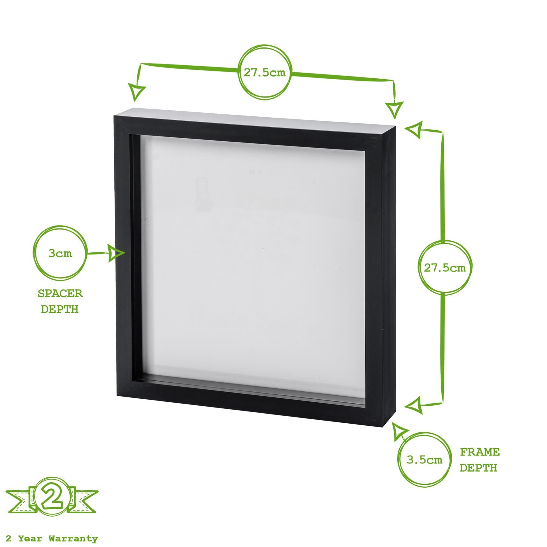 Nicola Spring 3D Box Photo Frames - 10 x 10" - Pack of 5 in White 4