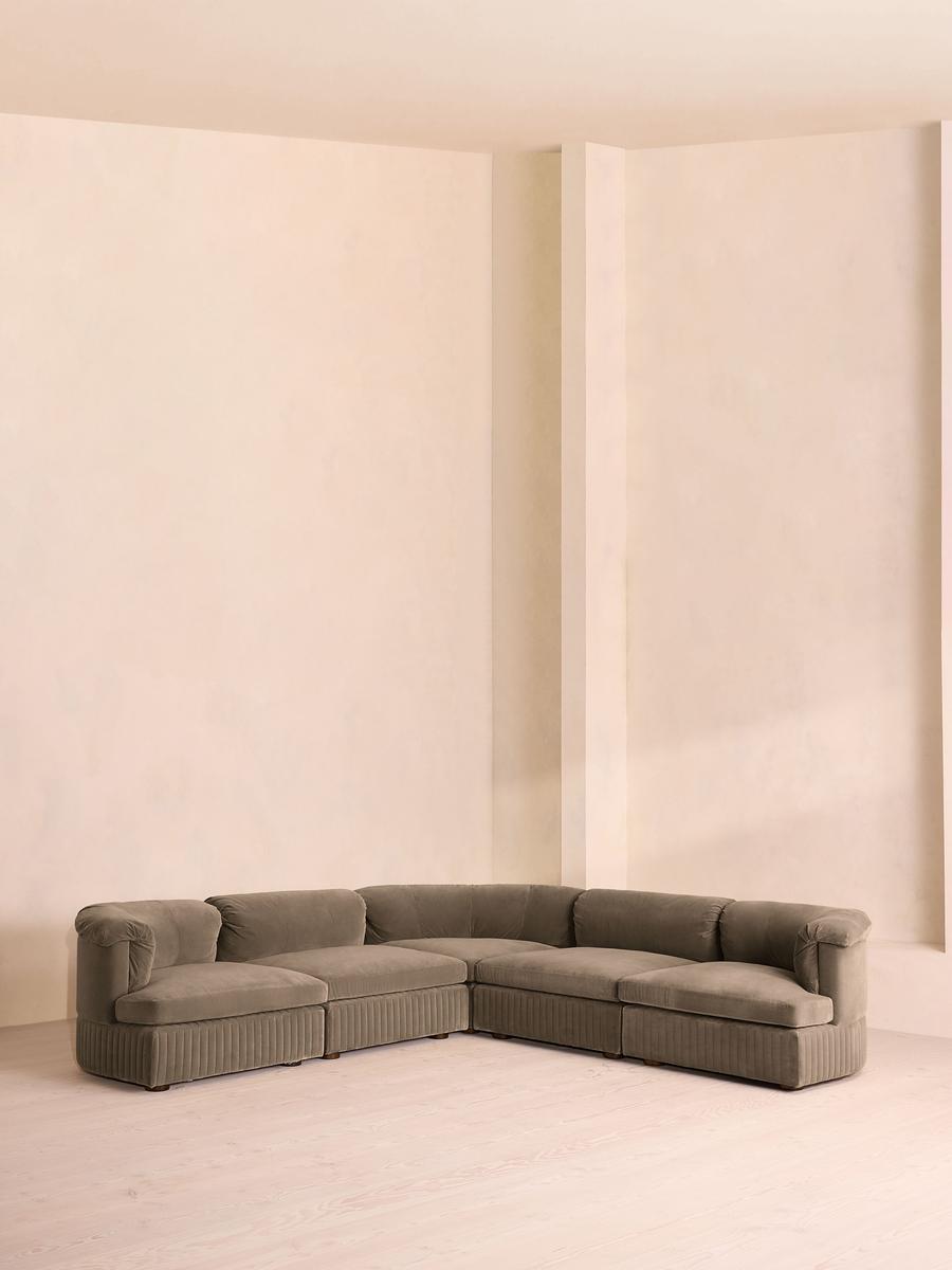 Oona Modular Sofa, Corner Sofa, Velvet Taupe