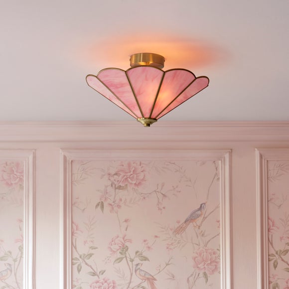 Colette Mid Century 2 Light Flush Ceiling Light
