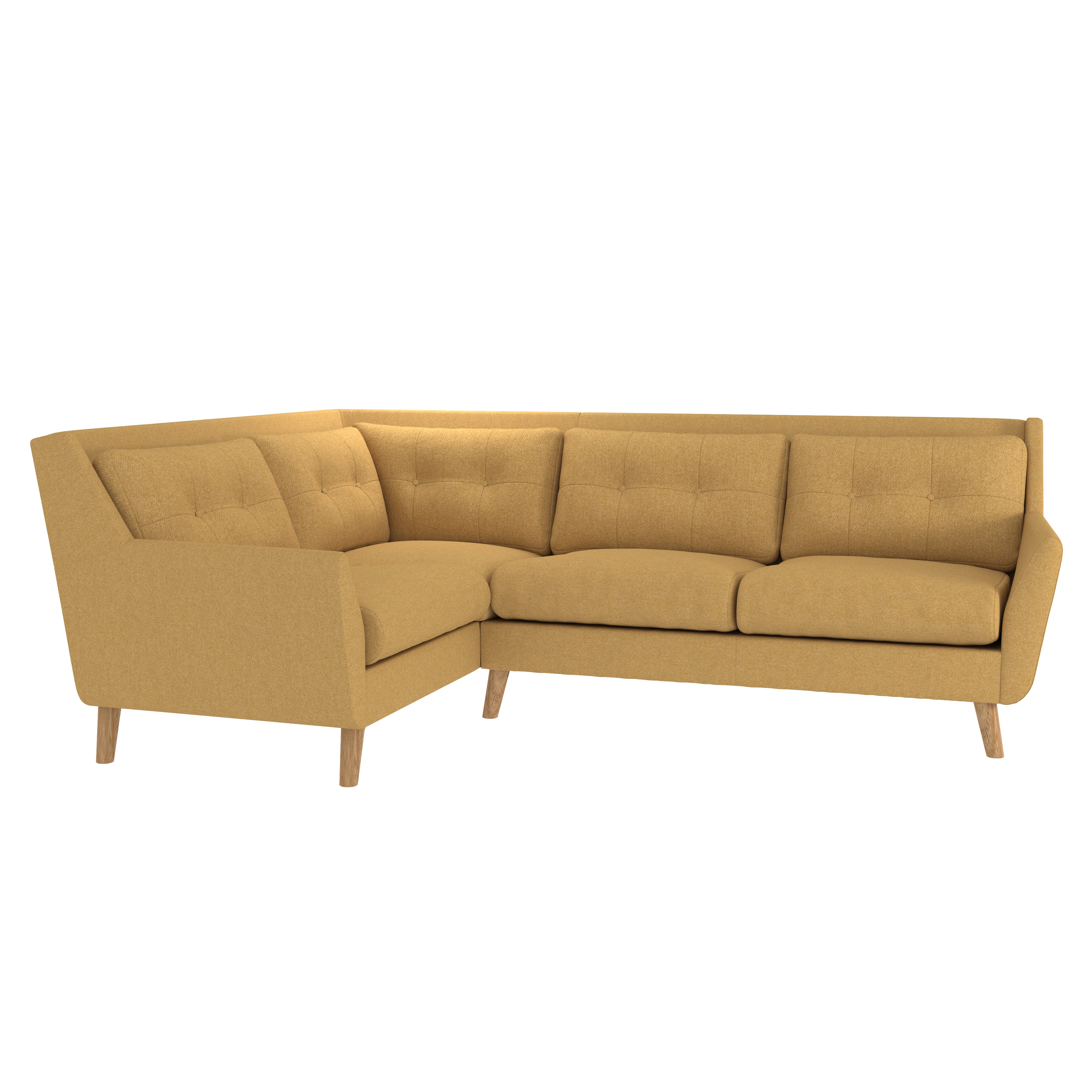 Halston Fabric Corner Sofa Yellow