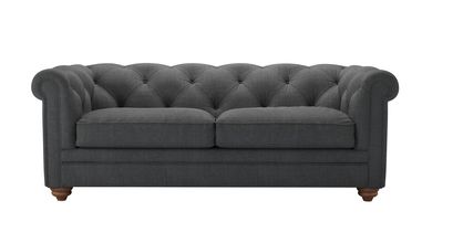 Patrick 2.5 Seat Sofabed in Charcoal Brushed Linen Cotton - sofa.com
