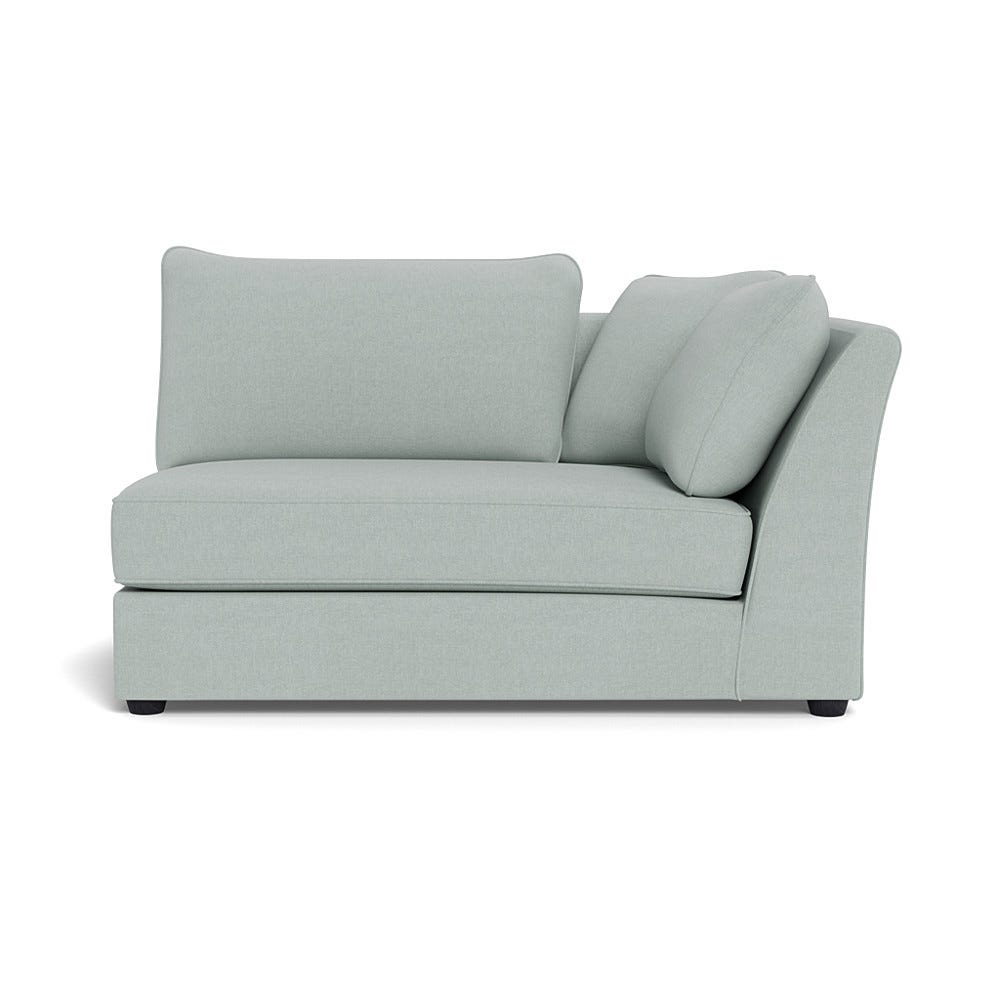 Heal's Tailor Large Curved Right Hand Facing Corner Unit Brushed Cotton Oat Black Feet
