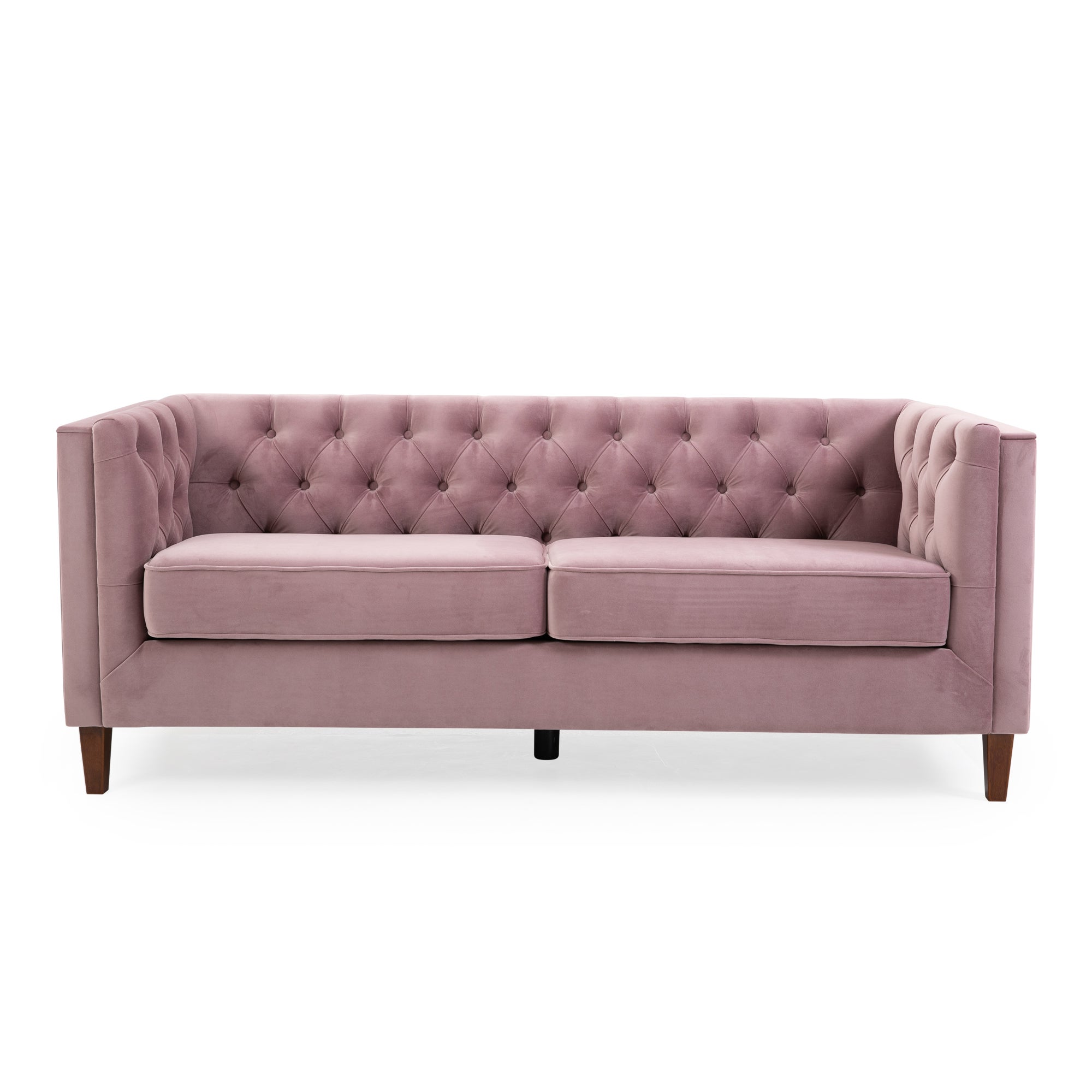 Isabel Velvet Chesterfield 3 Seater Sofa Blush