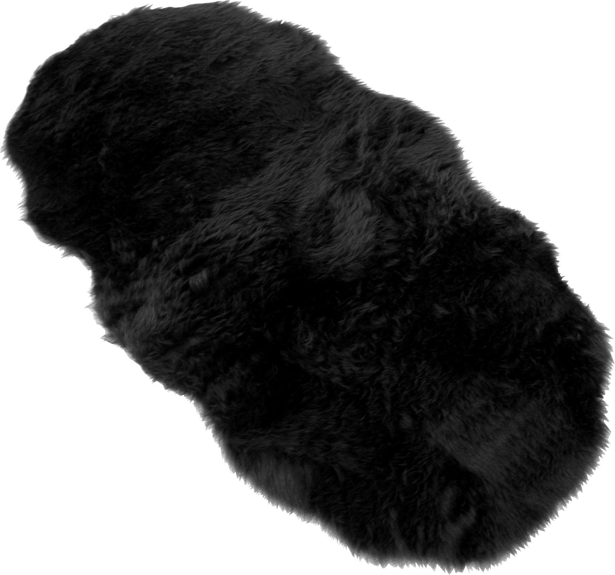 Homemaker Faux Fur Shaggy Rug - 75x133cm - Black