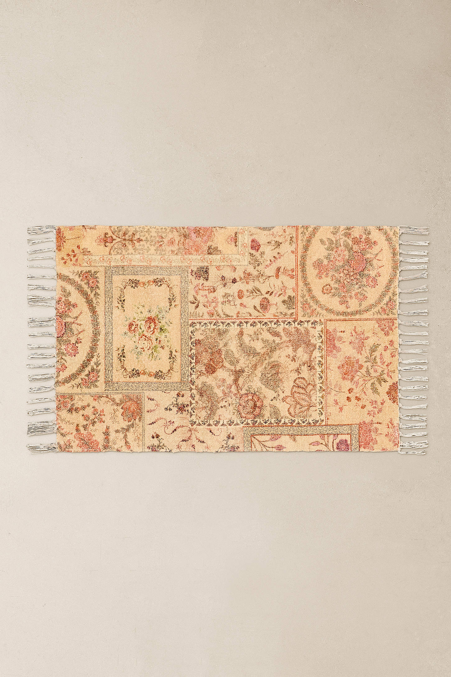 Patchwork Antique 2x3ft / 60x90cm Rug - Pink