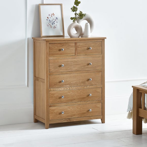 Jenkins 6 Drawer Chest, Oak