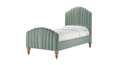 Bella Single Bed in Sage Smart Velvet - sofa.com
