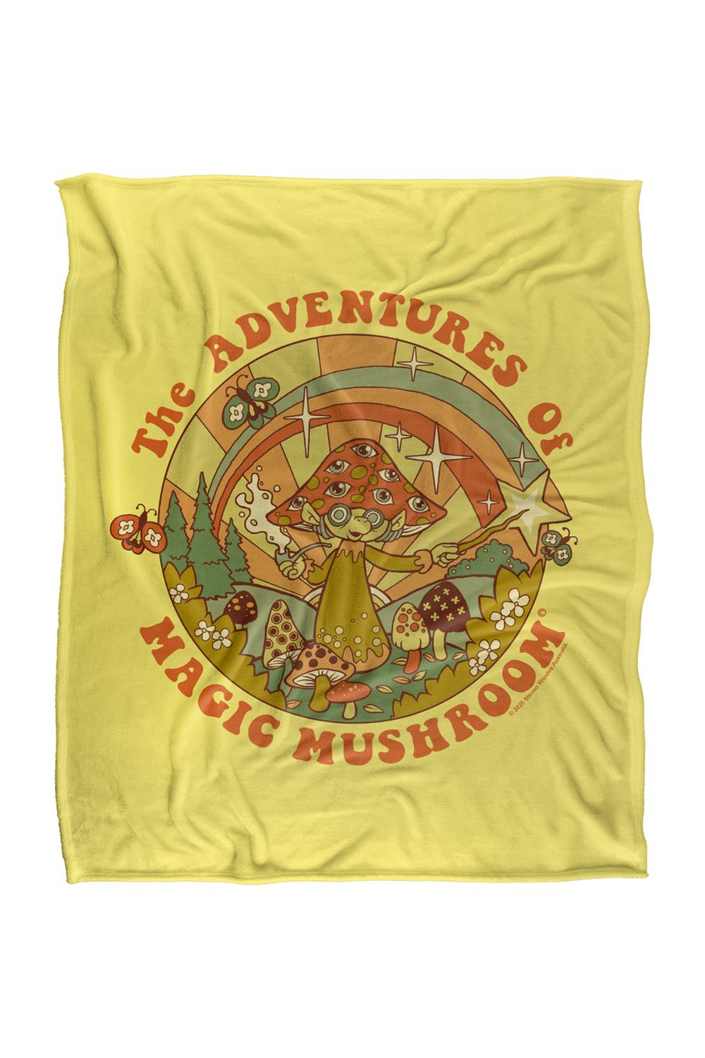 Steven Rhodes Magic Mushroom Silky Touch Super Soft Throw Blanket