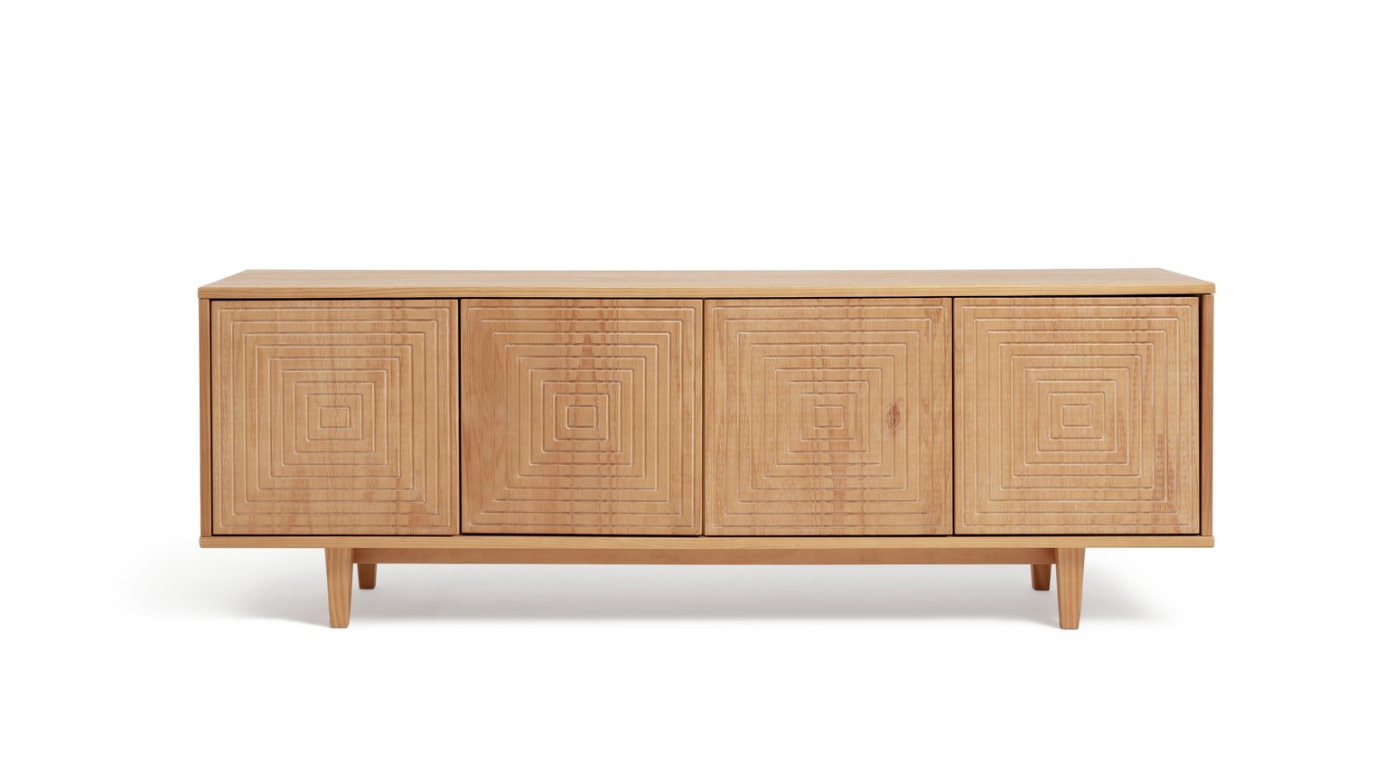 Habitat Grooved Storage 4 Door Sideboard - Pine