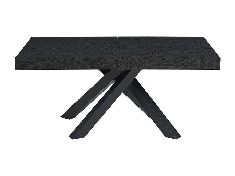 Vente-unique 6 - 10 Seater Extendable Dining Table In MDF & Metal - Black