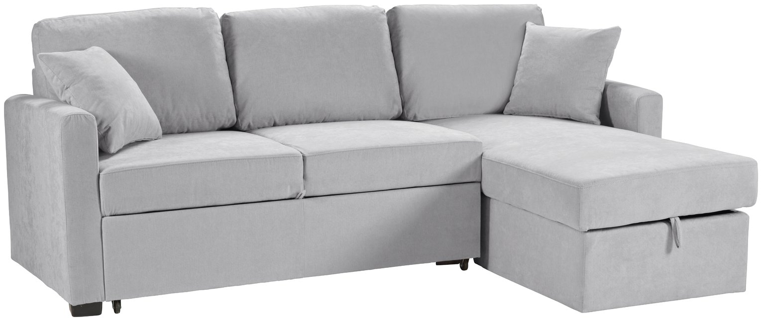 Habitat Reagan Right Corner Fabric Sofa Bed - Grey
