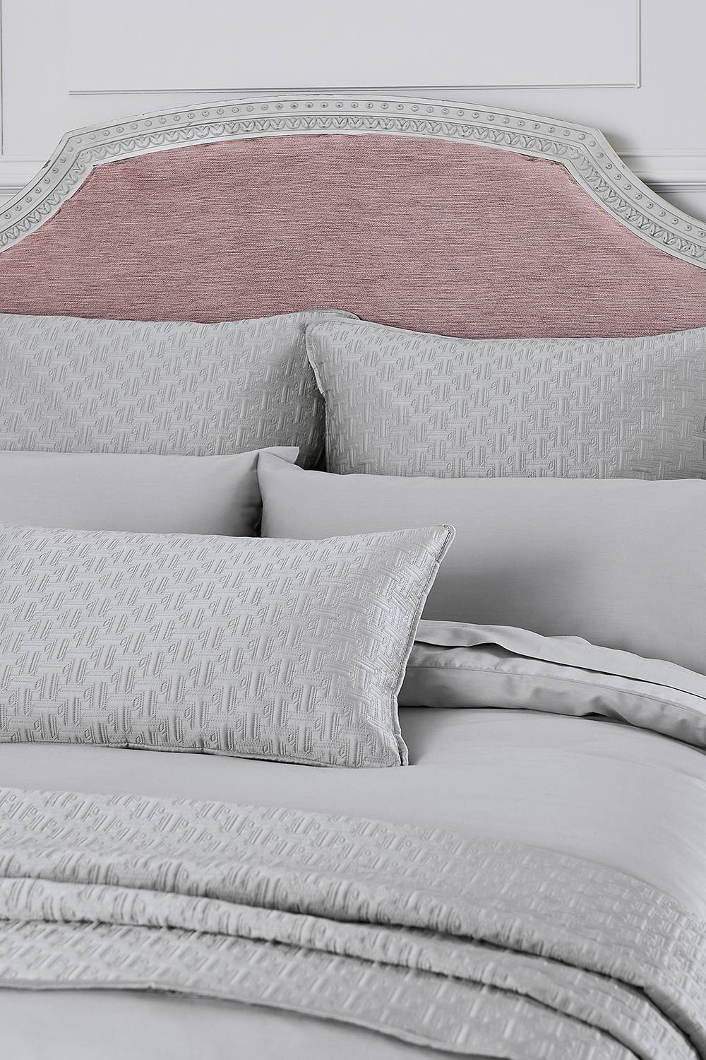 Ted Baker 'TB Plain Dye' Cotton Sateen Duvet Cover in Silver 3