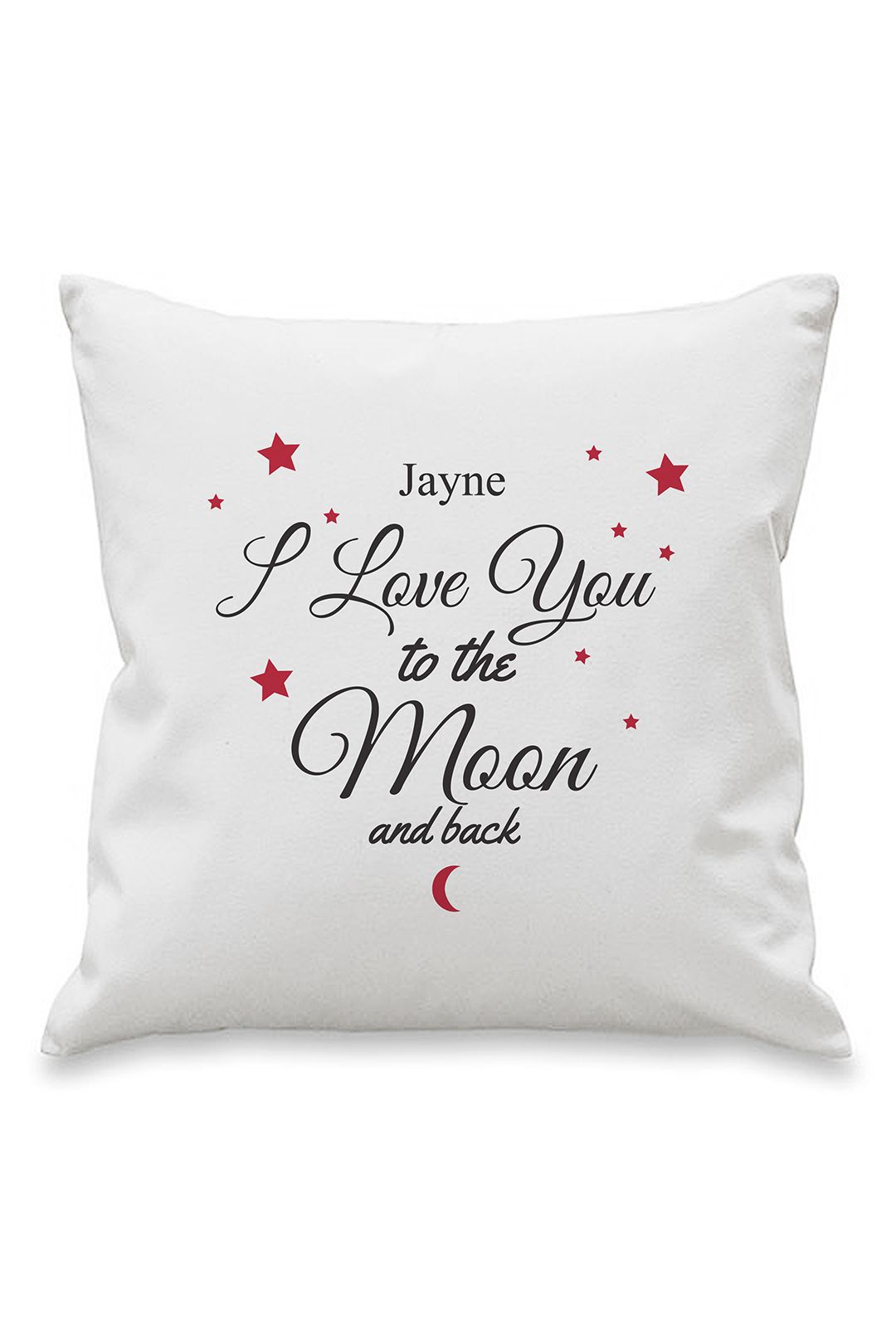 Personalised Memento Company Personalised To The Moon & Back White Cushion