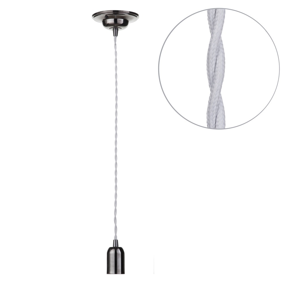 Grey Twisted Cable Kit, Black Nickel