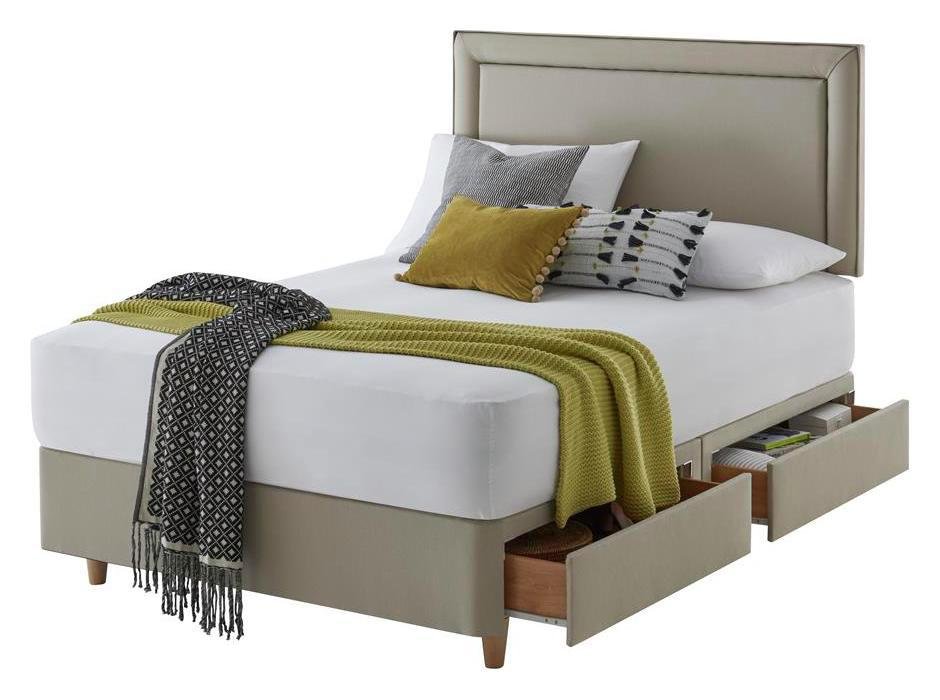 Silentnight Toulouse 4 Drawer Superking Divan Bed -Sandstone