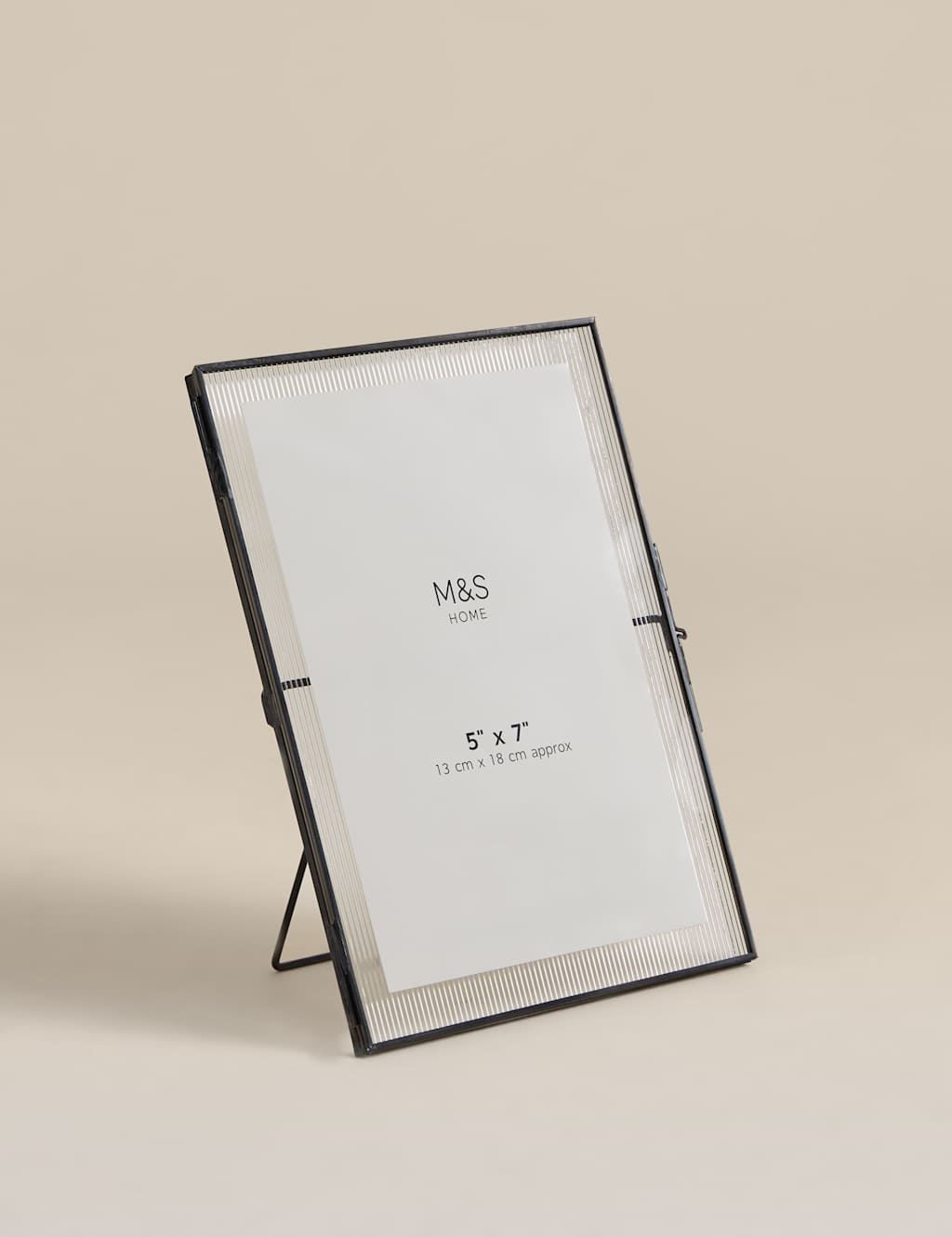 M&S Ribbed Glass Photo Frame 4x6 inch Gunmetal