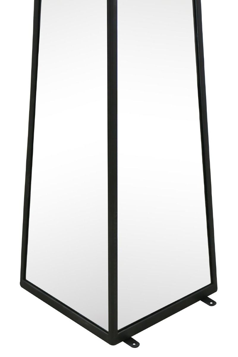 MirrorOutlet Black Metal Edged Mirrored Ornament (100CM X 20CM X 20CM) 5
