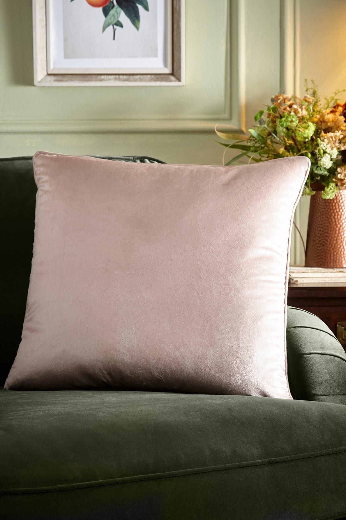 Appletree 'Harlan' Velvet Filled Cushion in Natural