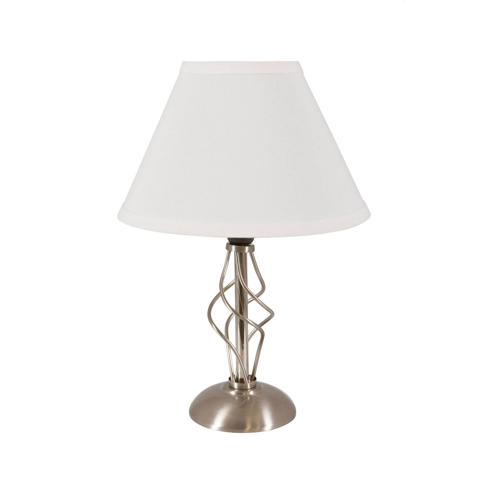 Darcie Satin Nickel Table Lamp